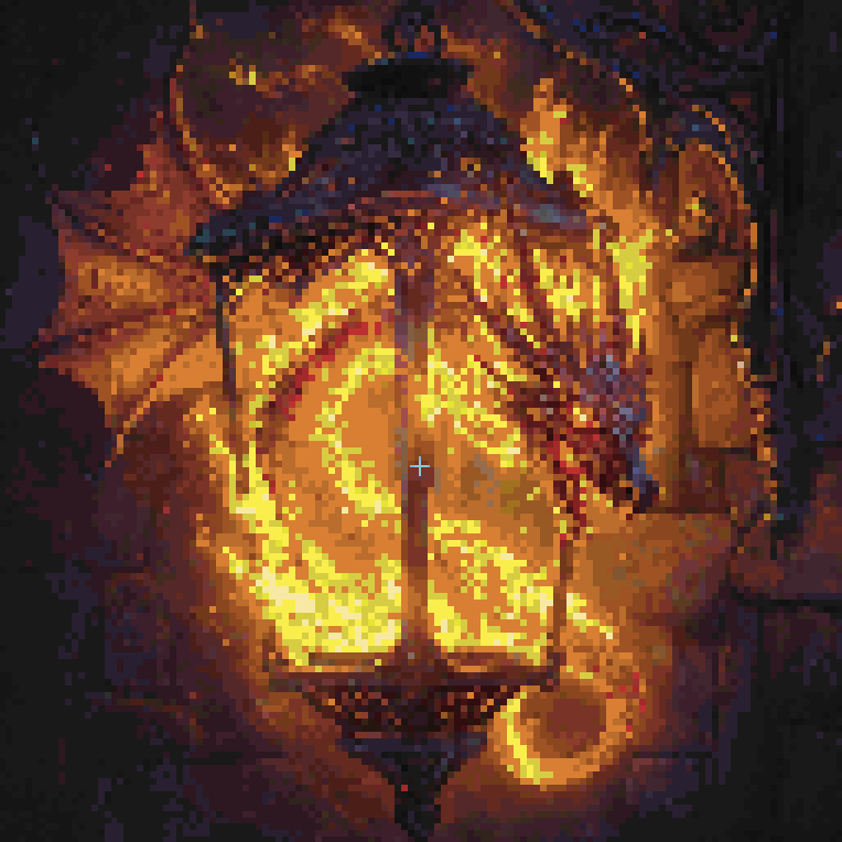 roaring flames